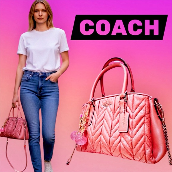 Coach Handbags - Coach soho shoulder bag Quilted Pink Satchel small crossbody bag tote bag